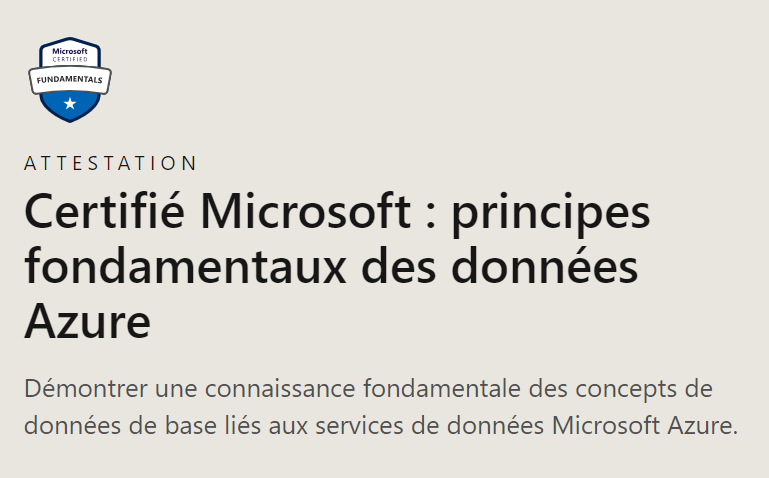 Certifié Microsoft : principes fondamentaux des données Azure
