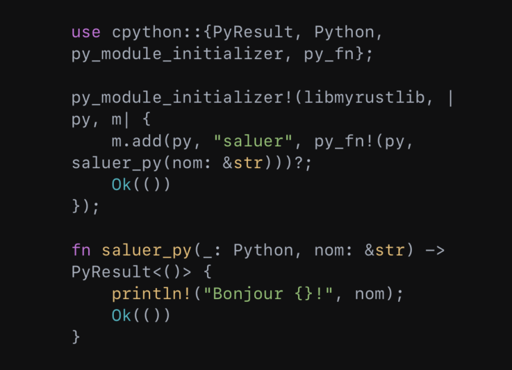 Code: interopérabilité avec Python 02