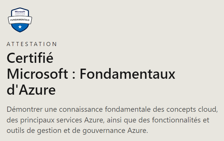 Certifié Microsoft : Fondamentaux d'Azure