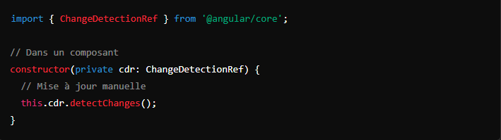 detection de changements sans zone